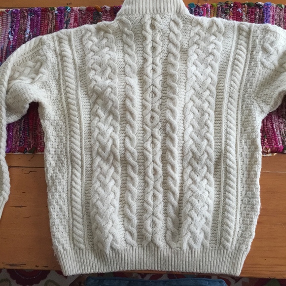 CARRAIG DONN Irish knit zip neck sweater/MM